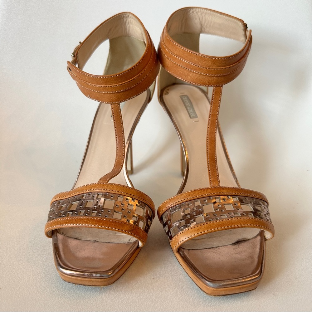 Giorgio Armani Strappy Cut Out Heels - Size 37.5